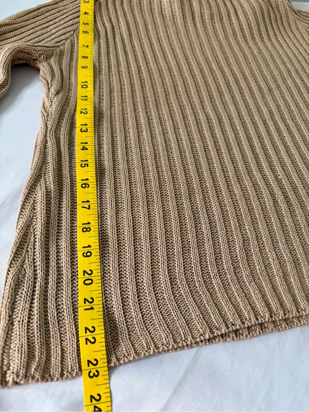&Merci Crochet Yoke Off-Shoulder Sweater in Beige - Picture 6 of 6